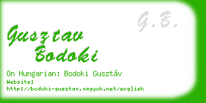 gusztav bodoki business card